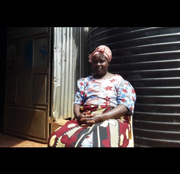 Evarline Ayuma in Kibra informal settlement. She says gender barriers exist even in the capital, as people migrate from rural areas with strongly held traditional beliefs. Credit: Joyce Chimbi