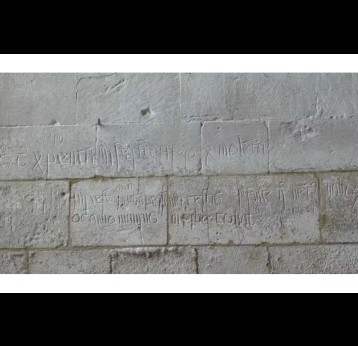 Graffiti inscription about the Black Death at St Mary’s church, Ashwell. Jack1956/Wikipedia, CC BY   Alex Brown, Durham University