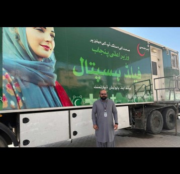 Dr Hanan Goreja, Deputy District Health Officer, Rawalpindi, says field hospitals are helping in closing immunisation gaps. Credit: Rahul Basharat