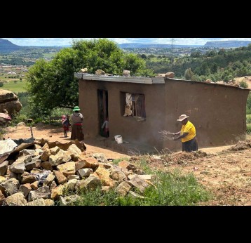 Mabafula Ntšihlele's house in Khanyane, Leribe. Credit: Pascalinah Kabi