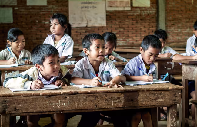 Schoolchildren in Lao People's Democratic Republic. Credit: GAVI/2011/Christine McNab