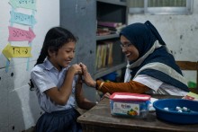  Gavi-supported HPV vaccination, Bangladesh, October 2023. Credit: Gavi/2023/Ashraful Arefin 