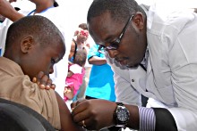 First combined measles-rubella vaccine in Rwanda