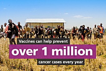 Vaccines can help prevent over 1 million cancer cases every year