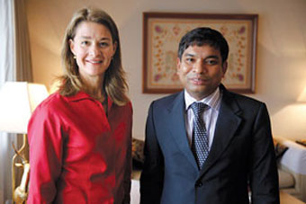 Melinda meets with Dr. Asm Amjad Hossain