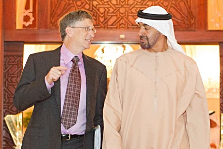 Bill Gates and Crown Prince of Abu Dhabi