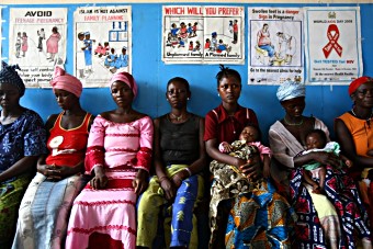 Women in health clinic