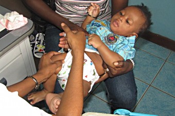 Guyana pneumo launch first child vaccinated