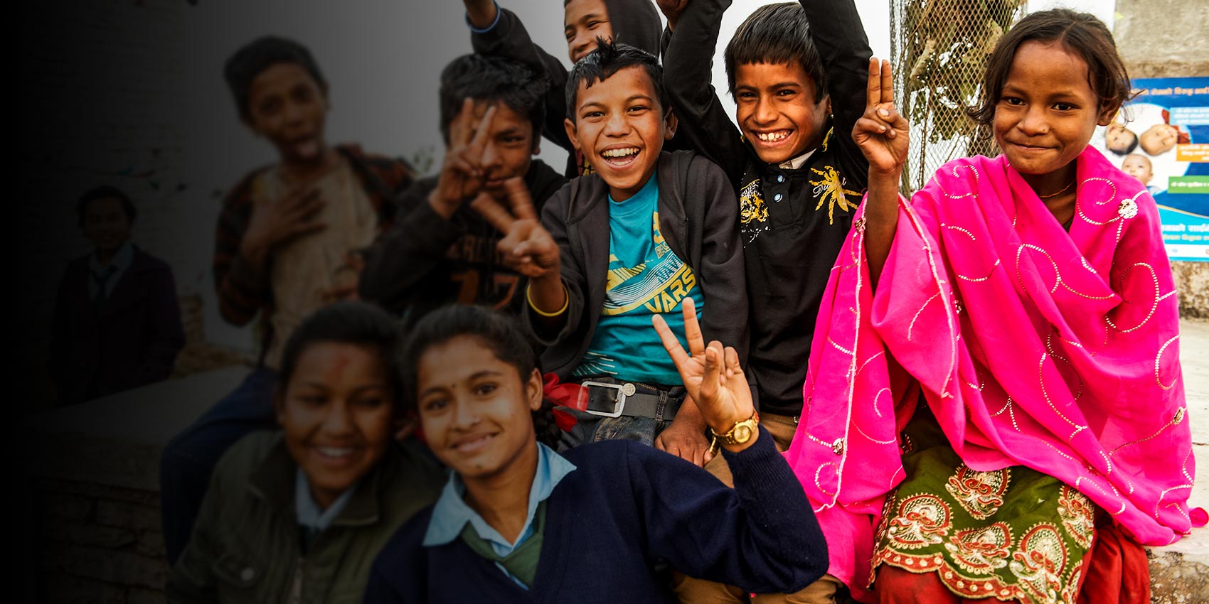 GAVI/2014/Oscar Seykens/Children from Taprang celebrate the ‘Fully Immunised Village’ designation at a ceremony in the Kaski District