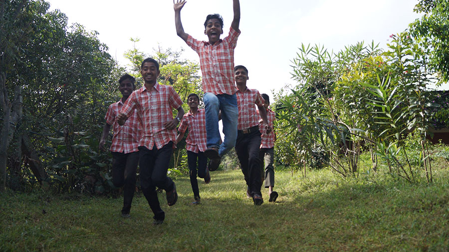 Rejoicing that school is over for the day Credit: Babu Seenappa