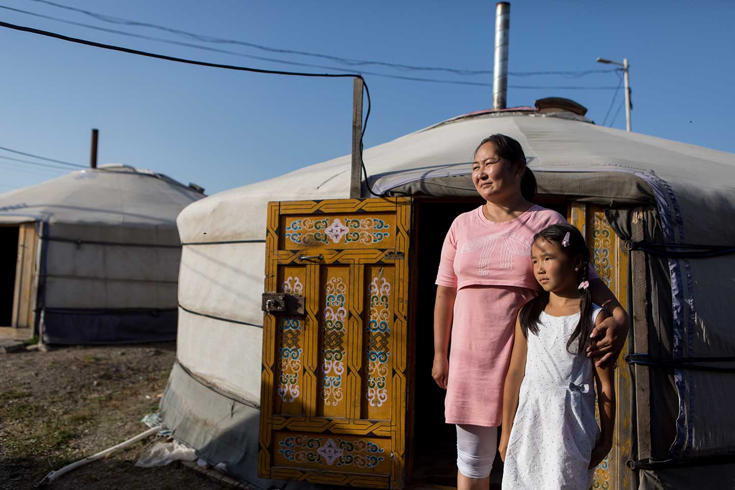 Odontuya and her daughter in Ulaanbaatar, Mongolia – Credit: Amanda Mustard