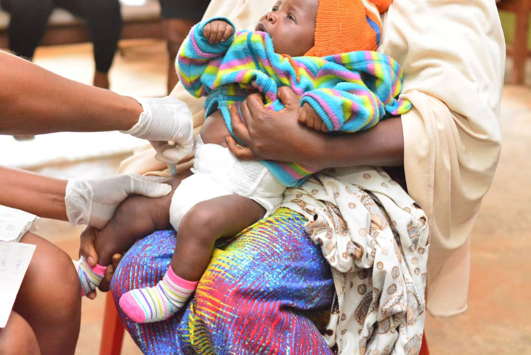 A child receives routine vaccinations in Ondo State, Nigeria
