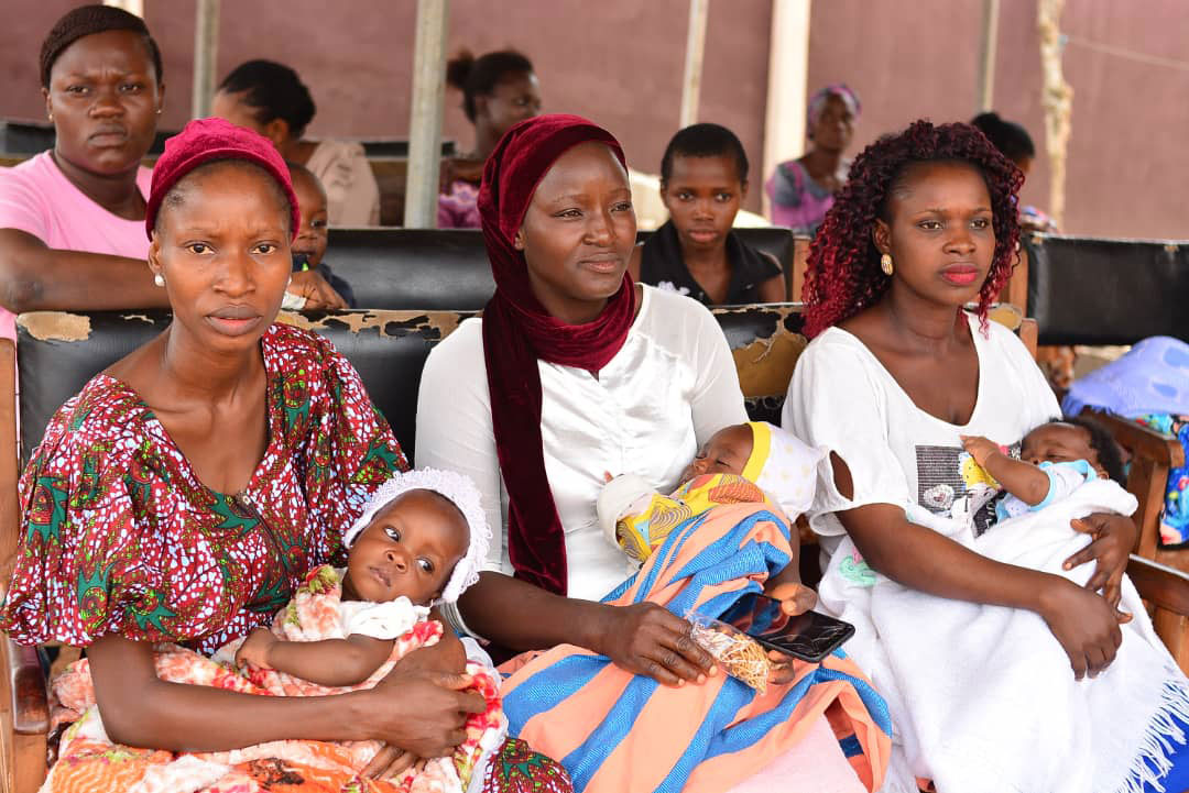 Mothers attend a vaccination session in Ondo State, Nigeria