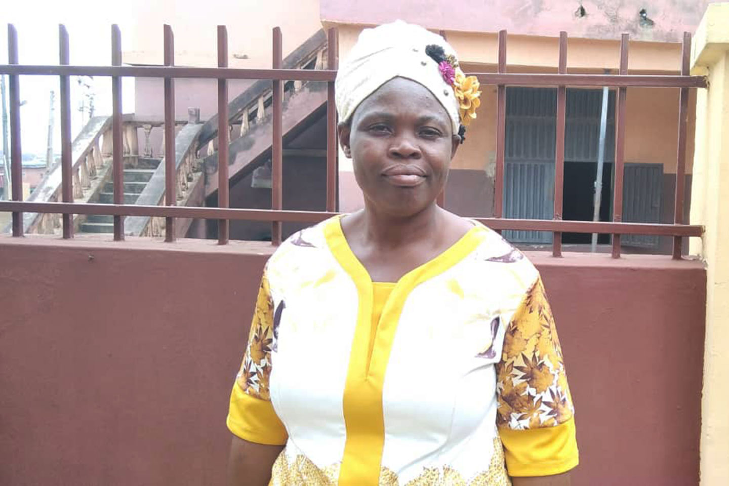 Mrs Adelekan Caroline, a mother who benefited from the house-to-house mobilisation. Photo Credit: Ijeoma Ukazu