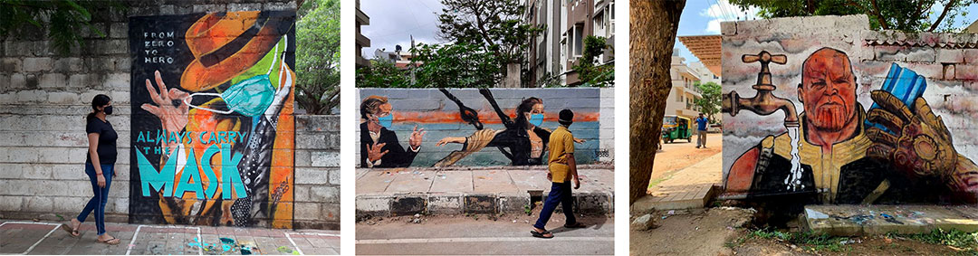 Baadal, the 'Bangalore Banksy', has used pop culture to bring a smile to the people of his city amid the pandemic gloom.