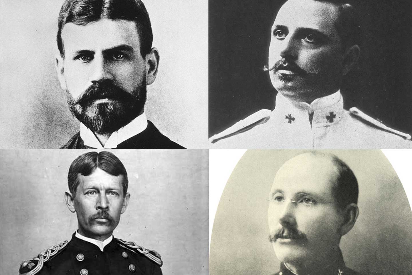 The four Yellow Fever Commission doctors who proved yellow fever’s link with mosquitoes: top (L-R) Jesse Lazear; Aristides Agramonte; bottom (L-R)Walter Reed; James Carroll.”