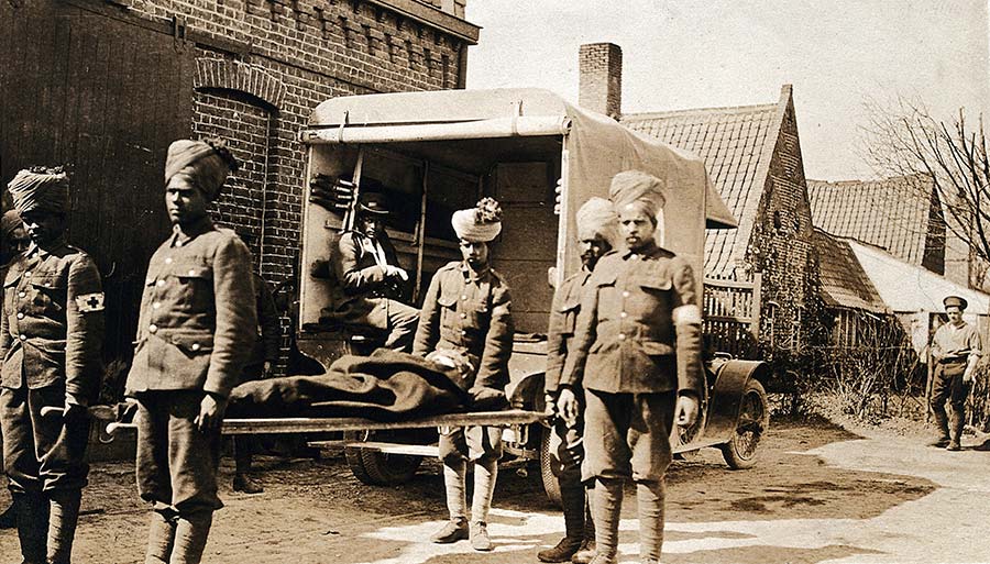 Indian soldiers played a major role on the Western Front, and subsequently helped the spread of Spanish flu to the subcontinent when returning home.
