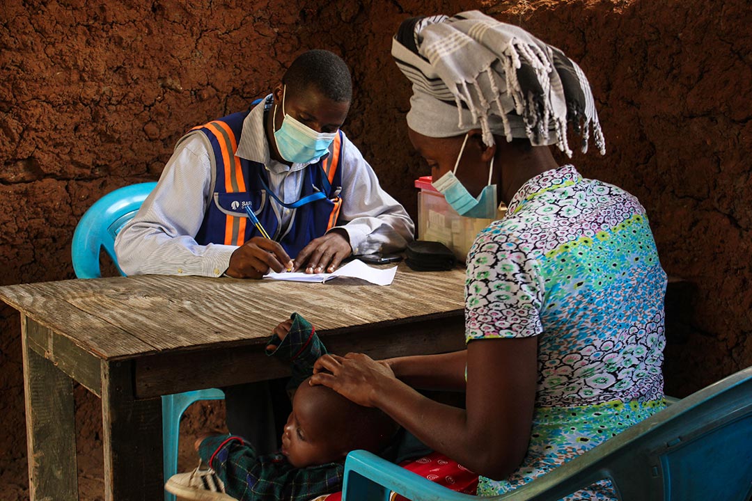 Clinical Officer Jackson Mugambi attends to a patient in Lamu East. Credit: Shanga Nzole