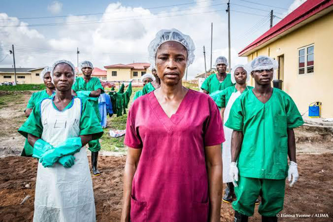 Health workers fighting Lassa fever. Credit: Alima