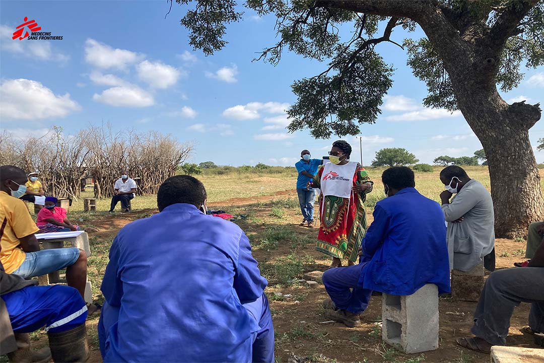 MSF Eswatini teams engaging with communities. Credit: MSF Eswatini