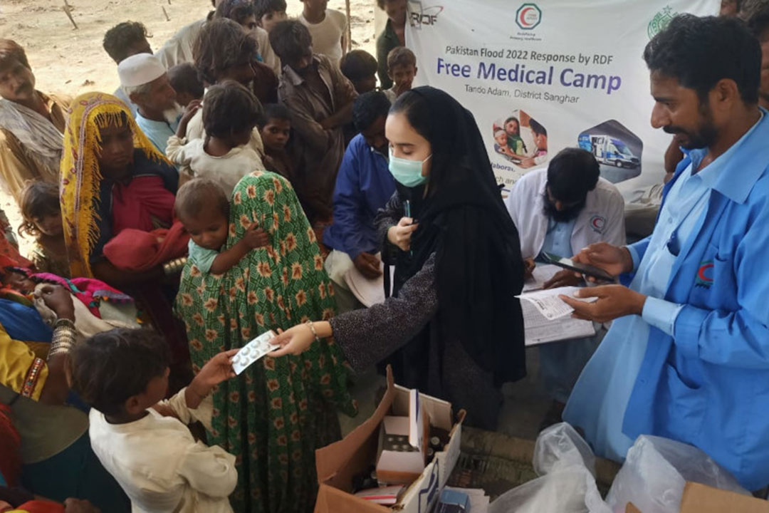 Communities affected by the floods in Pakistan are now vulnerable to various diseases. Copyright: Research and Development Foundation.