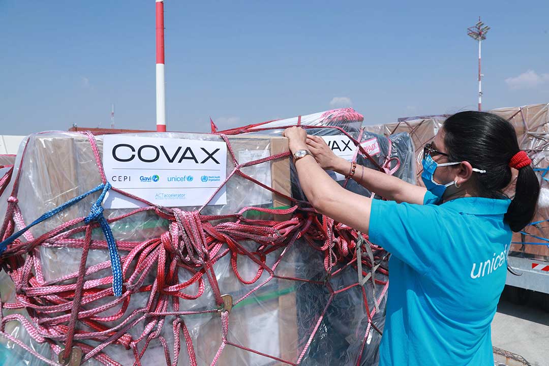 Part of the first consignment of COVID-19 vaccines shipped through the COVAX Facility. Credit: © UNICEF/UN0430537