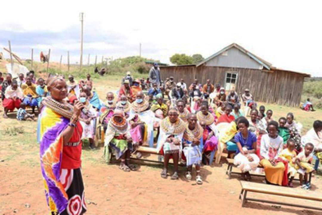 A village elder, Jarini Lenakwalai, thanks to the county government for reaching out to the remote areas of Samburu County