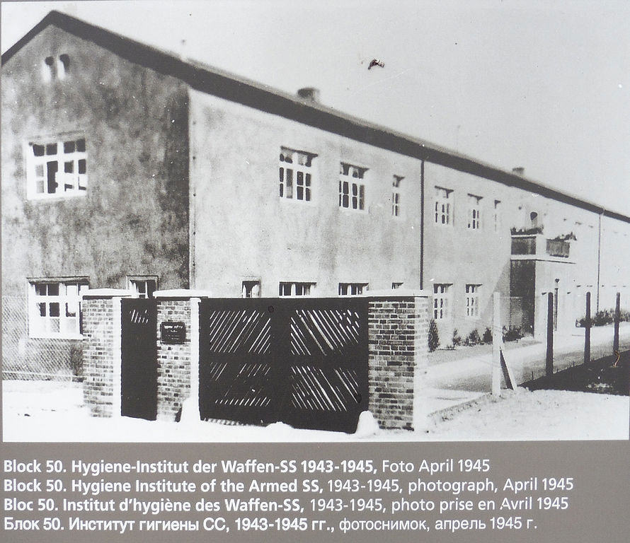 Block 50: Hygiene Institute of the Armed SS in the Buchenwald concentration camp 1943-1945. Photograph in the Buchenwald Memorial from April 1945. Heinrich Stürzl