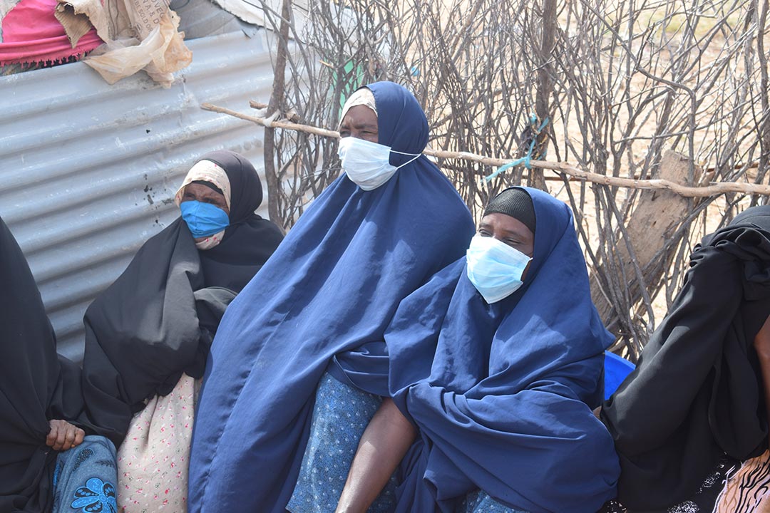 Halima Arte, [middle] with other traditional birth attendants listening to women's views in Nunow, Garissa County. Credit: Abjata Khalif