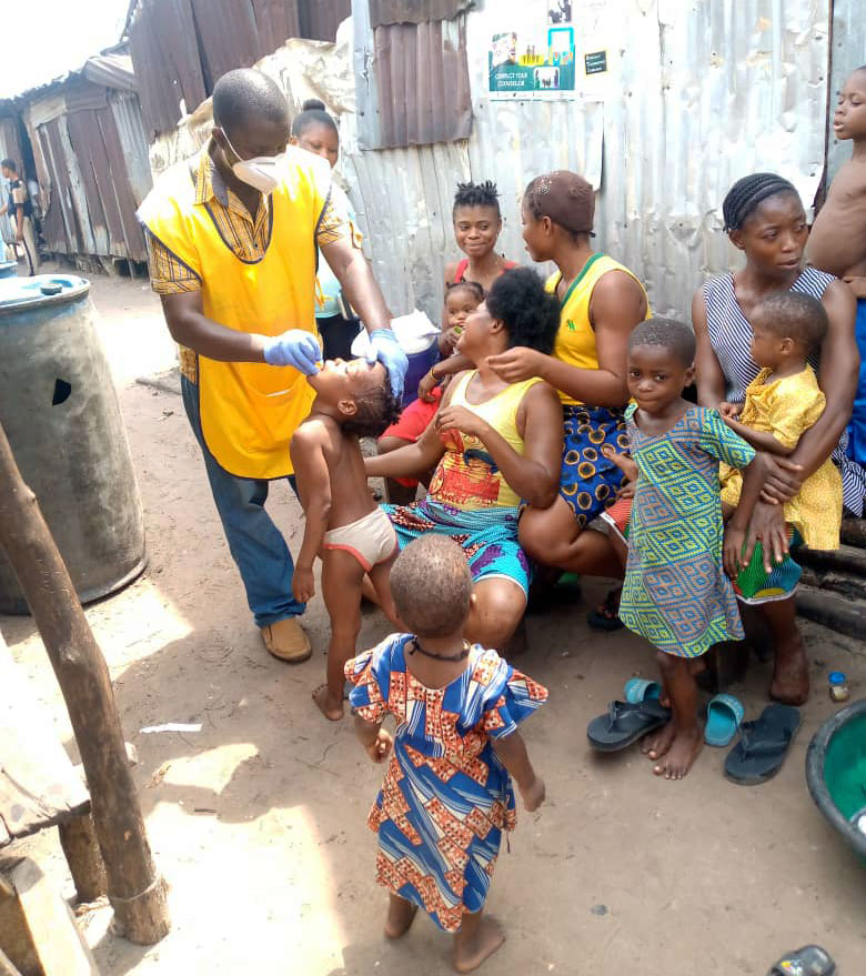 Children receive cholera vaccines in the South West Region of Cameroon. Credit: Filbert Eko Eko