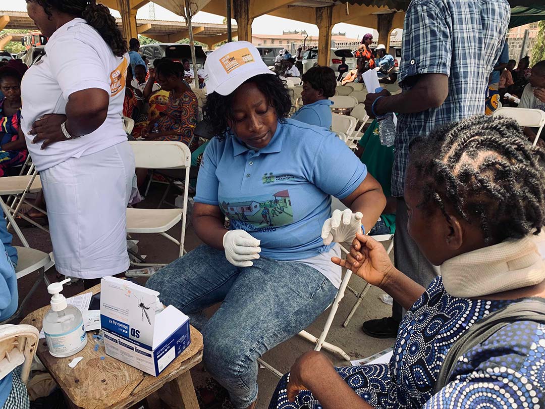 Malaria testing. Credit: Mina Bilkis