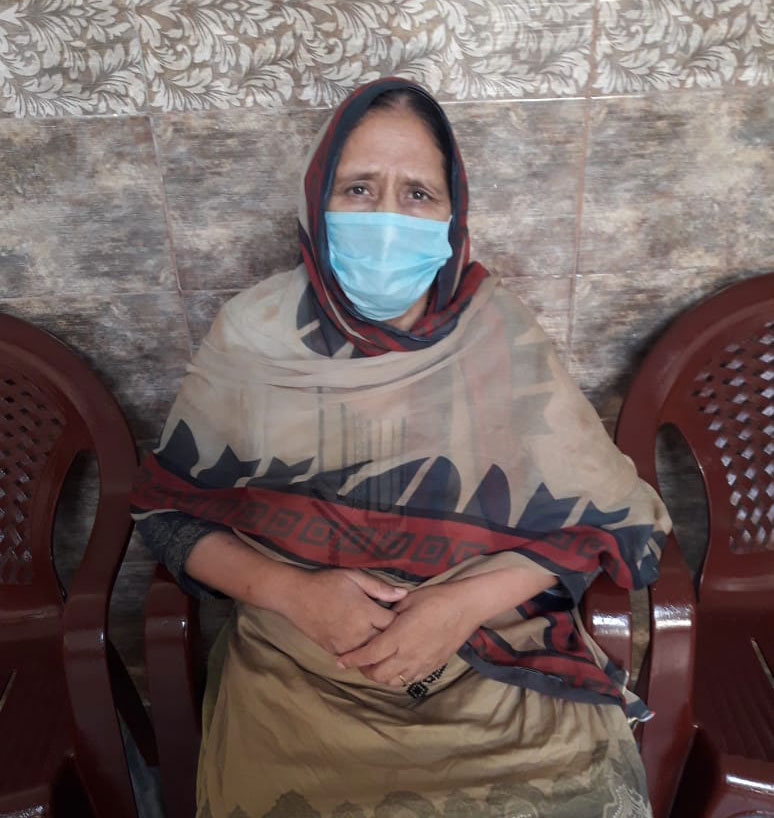 Mehfooz Begum, TB patient