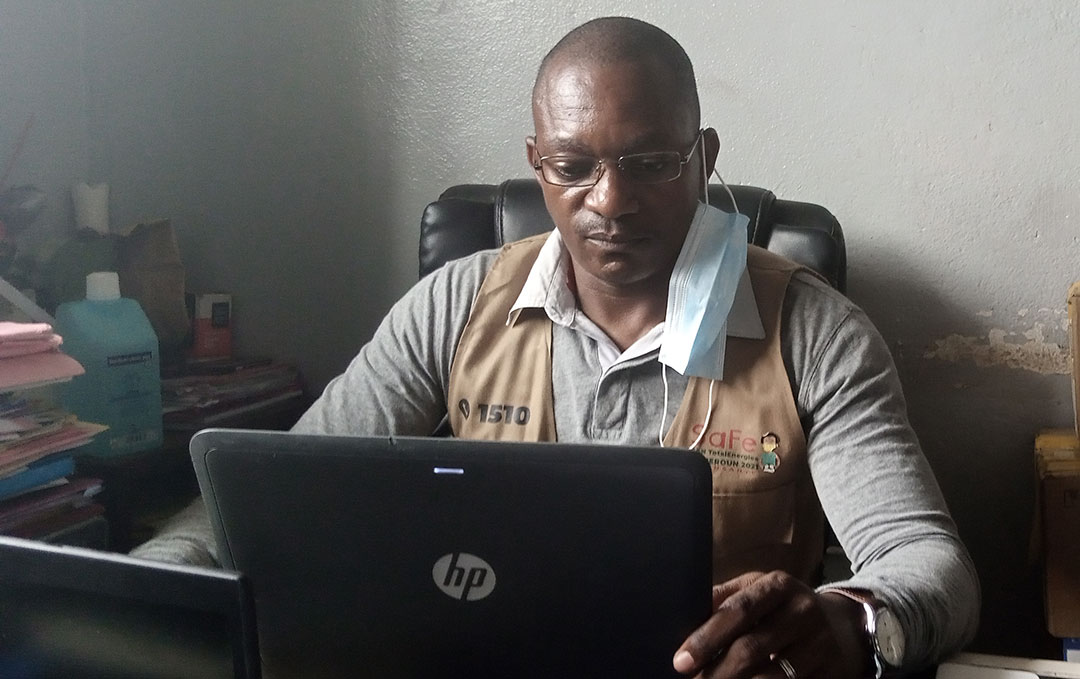 Jean Noël Messinde Otthou, épidémiologiste de terrain et membre de l'équipe dépêchée en mission de vaccination à Yoko, région du centre du Cameroun. Crédit: Messinde Otthou
