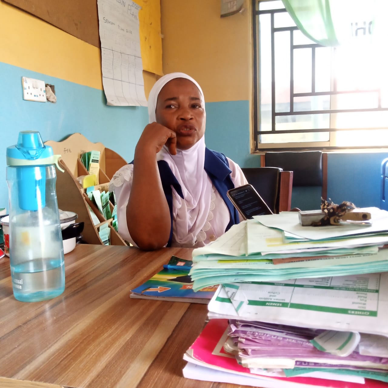 Fausat Umar, team lead, community outreach and health worker at at Idigba Primary Health Centre, Ilorin. Credit: Afeez Bolaji