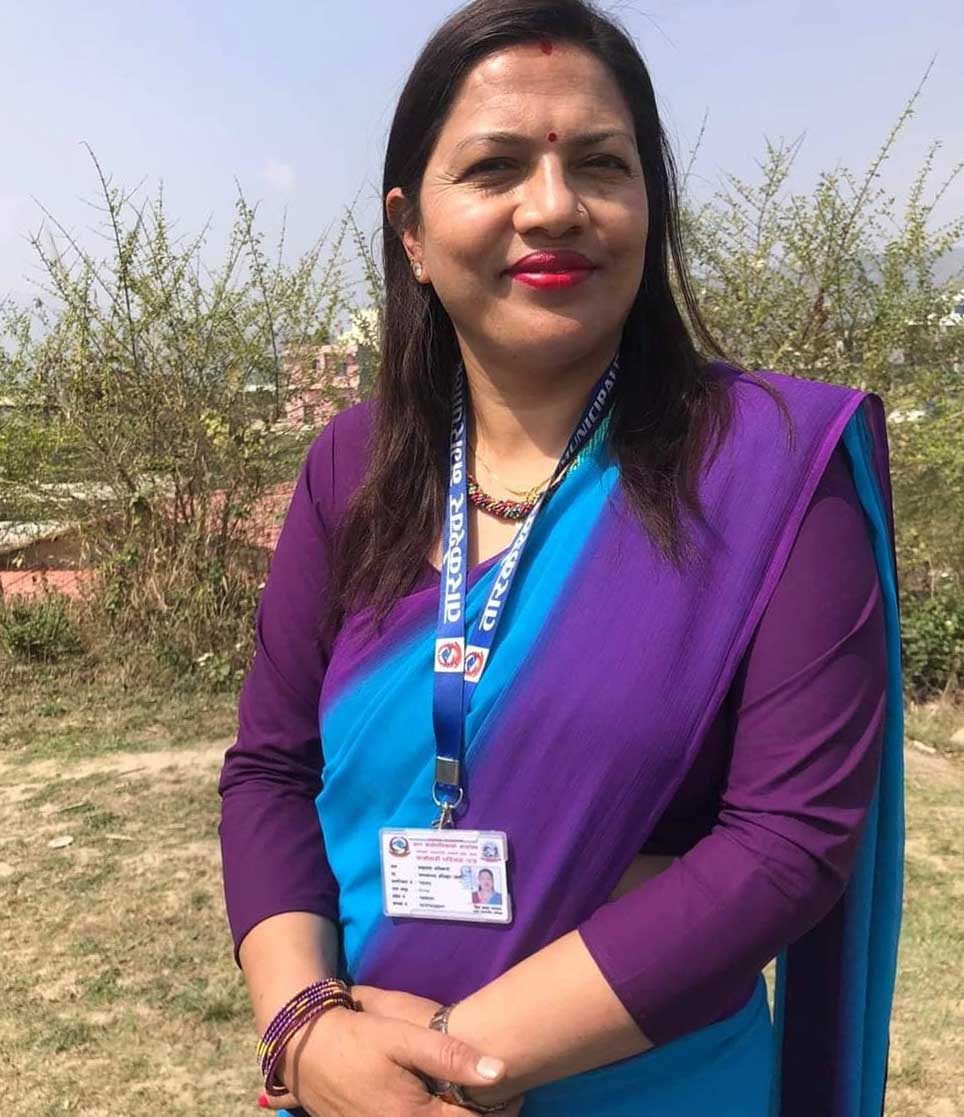 Sakuntala Adhikari, the in-charge of Futung health post at Tarakeshwar municipality, Kathmandu. Photo Credit: Chhatra Karki