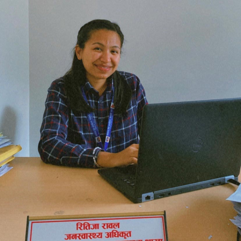 Ritija Rawal, Public Health officer at Health Service Office, Mugu district of Nepal. Credit: Chhatra Karki
