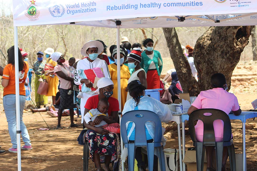 Villagers taking children for routine immunisation under the MVMH tool in Buhera District.