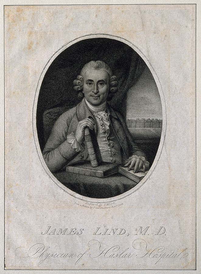 Credit: James Lind. Stipple engraving by J. Wright after Sir G. Chalmers, 1783.. 