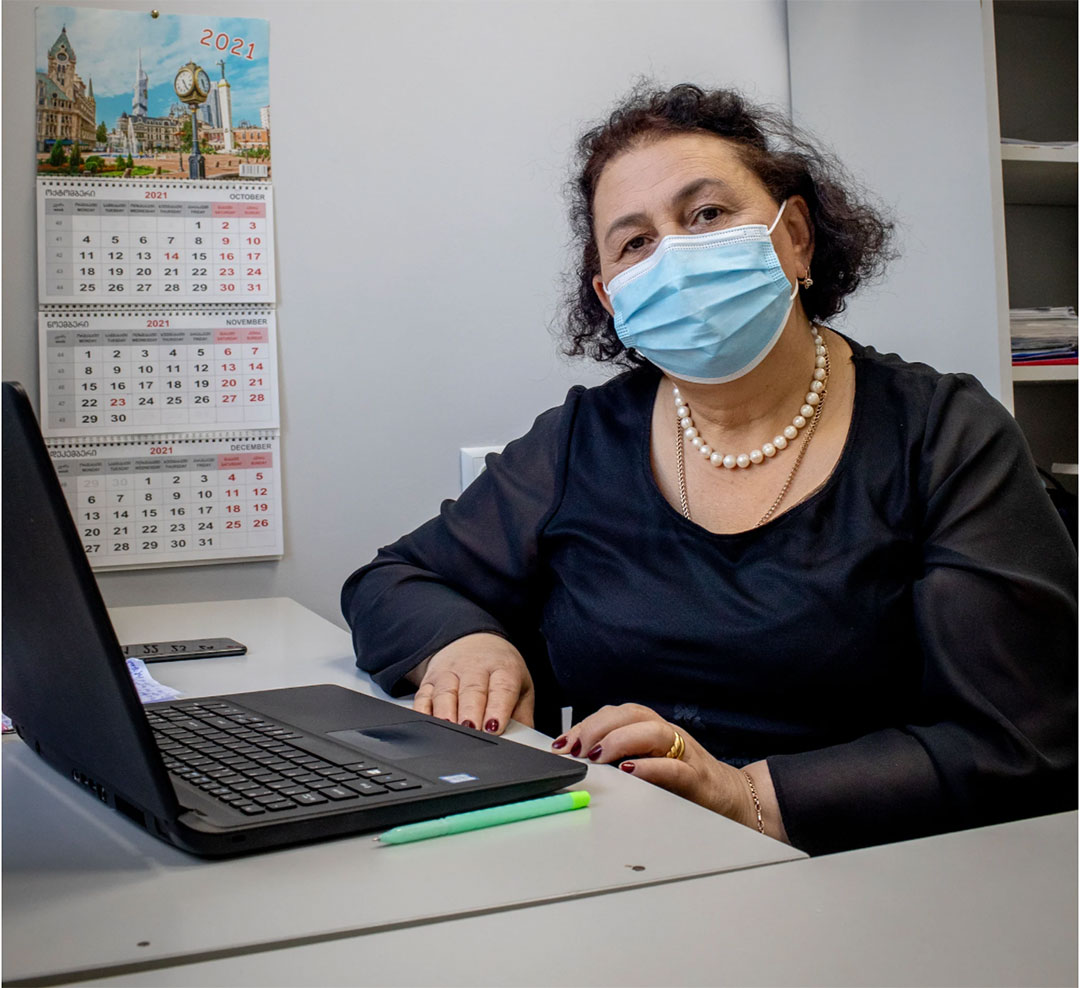 Nurse Maia Kintsurashvili at the Tskaltubo Hospital in Georgia.