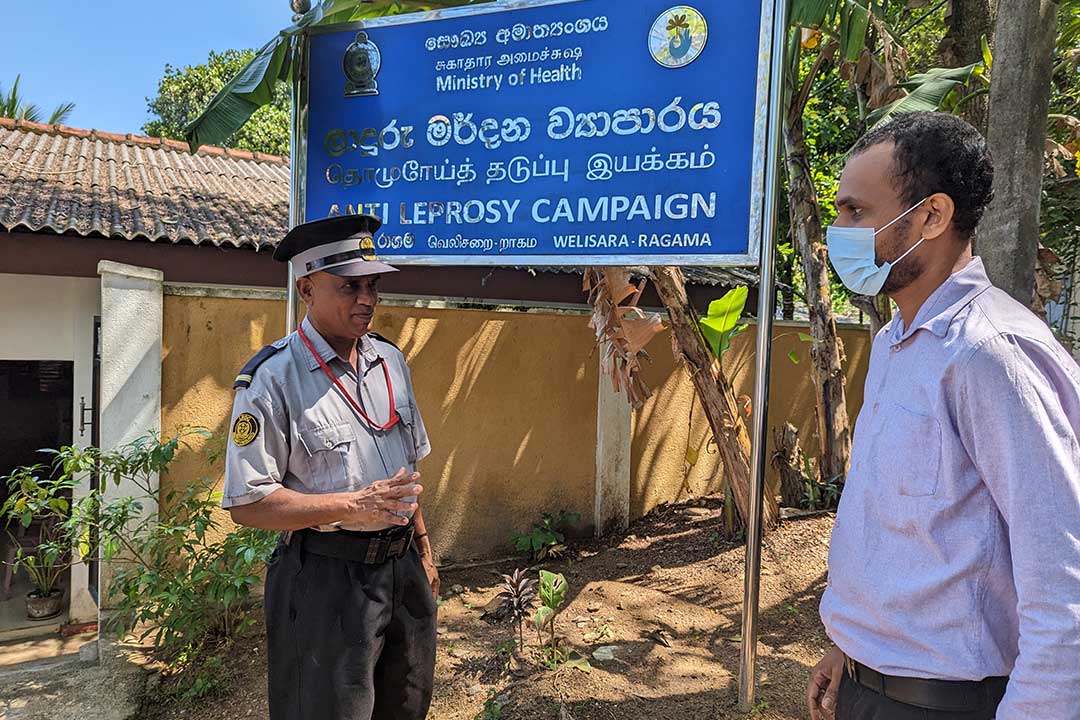 Workers at the Anti-Leprosy Campaign having a morning chat. Credit: Aanya Wipulasena