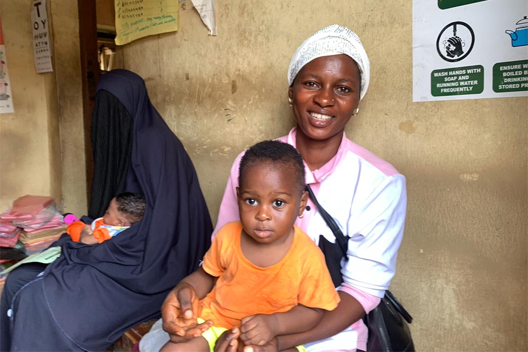 Balikis Ibrahim with one-year-old Moridiya. Credit: Jesusegun Alagbe