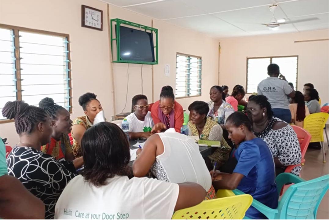 Health workers at the COVID-19 vaccination microplanning workshop in Ga South District. Credit: Emmanuel Nuworzah, JSI Ghana.