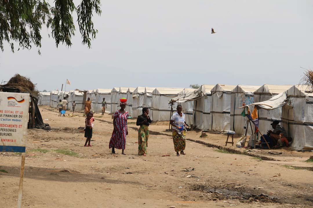 Makeshift camp in Gatumba. Credit: Gavi/2023/Moses Havyarimana