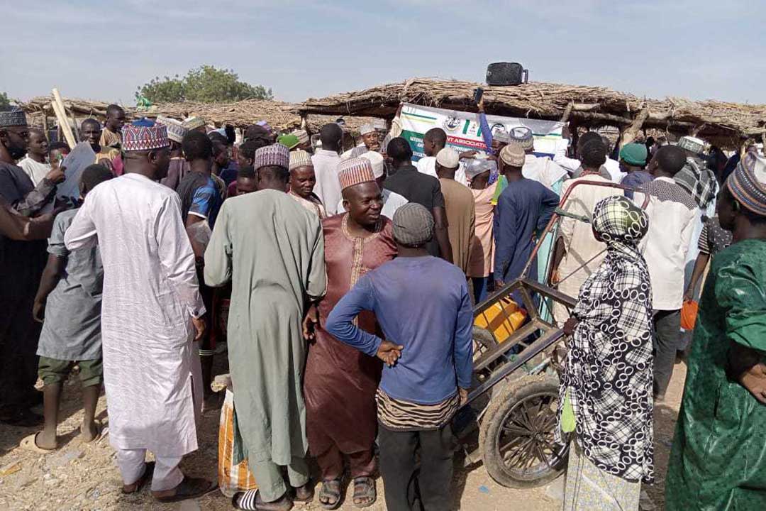 Open defecation free campaign held at Gujungu market, Jigawa. Credit: Afeez Bolaji