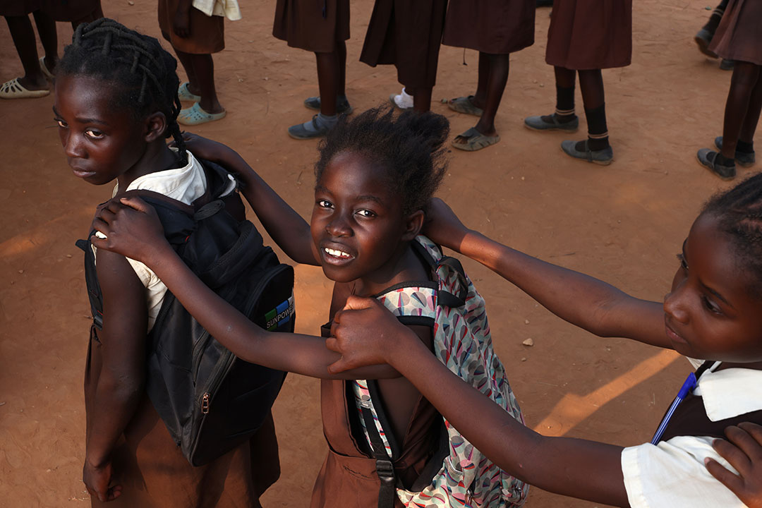 HPV vaccine to prevent cervical cancer is administered to school children at Matipula Primary School in Lusaka, Zambia. Gavi/2023/Peter Caton