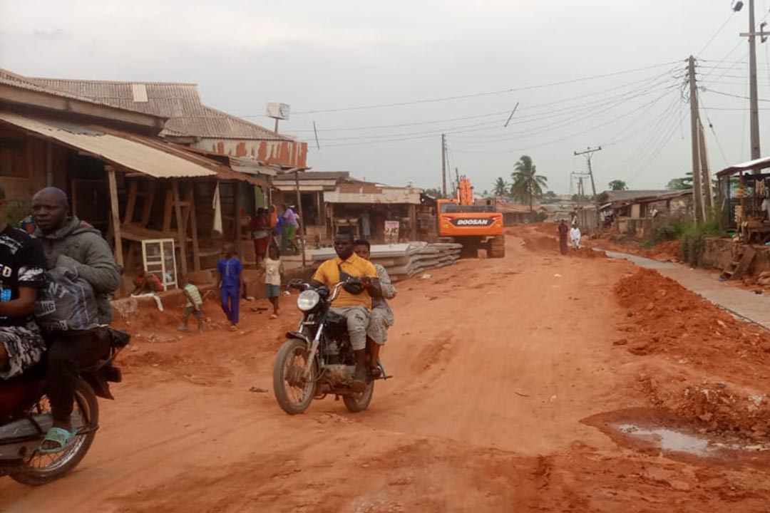 The road to the hospital has become safer and easier to ride. Credit: Eric Dumo