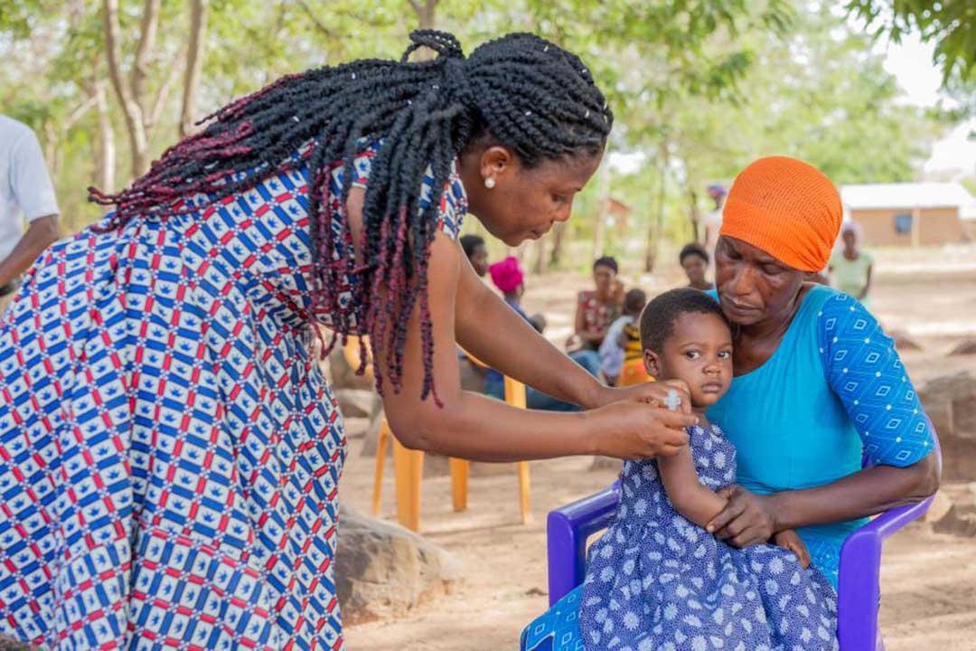 A child getting vaccinated during the campaign. Credit: WHO