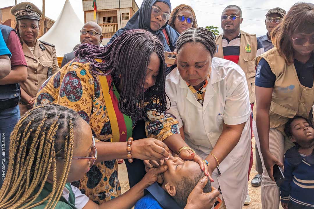 A local administrative official launches a polio vaccination campaign in Cameroon's capital, Yaounde, on 22 September. Credit: EPI Cameroon