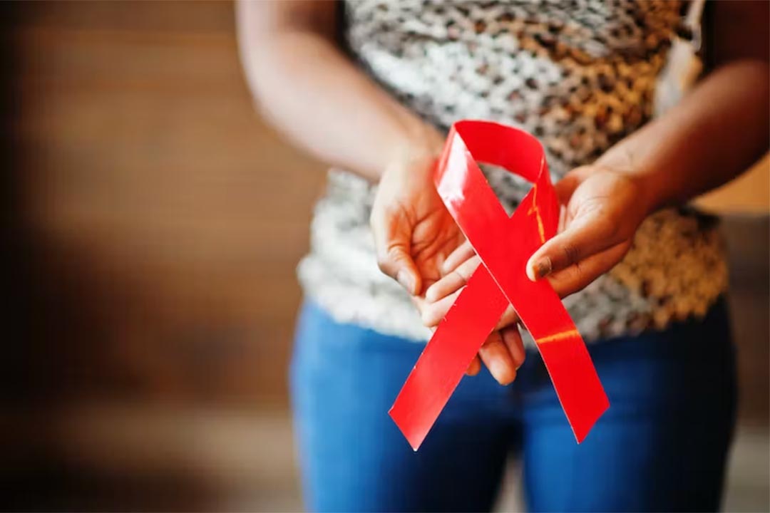 The red ribbon for HIV awareness. Credit: Shutterstock