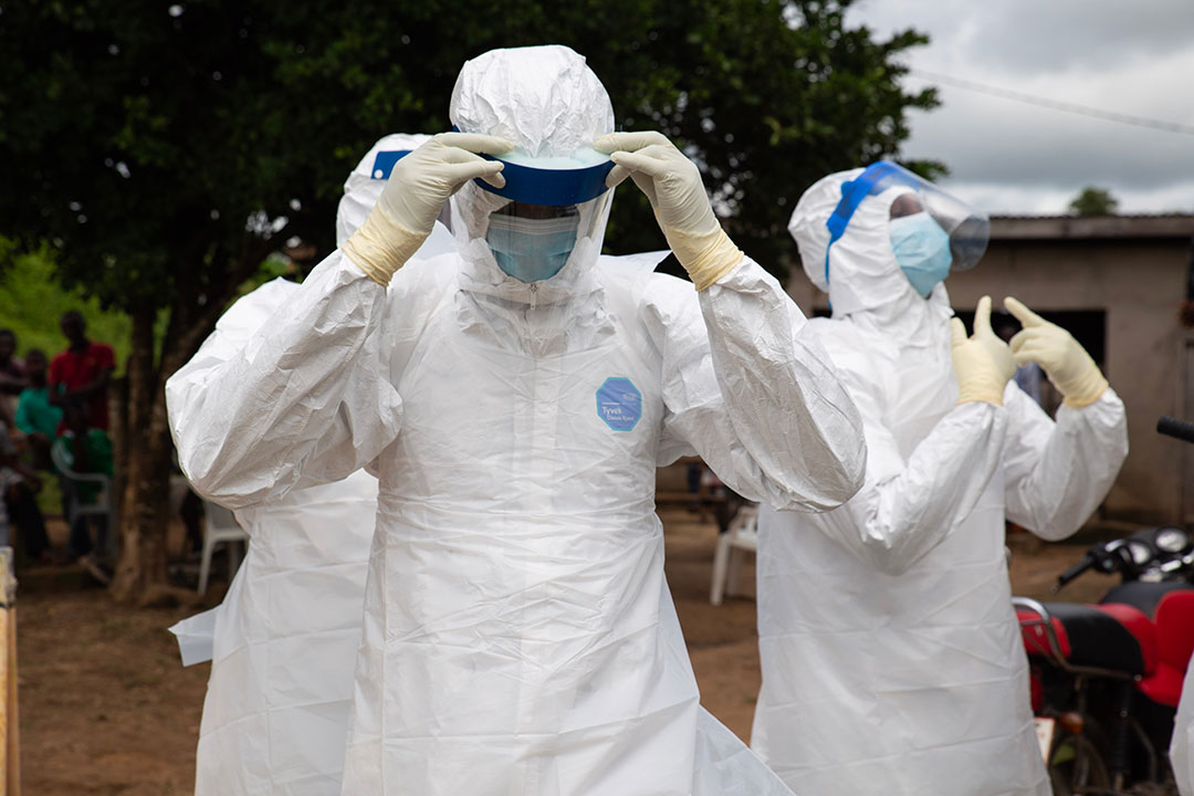 An Ebola response team in Sierra Leone